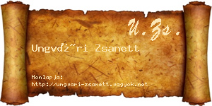 Ungvári Zsanett névjegykártya
